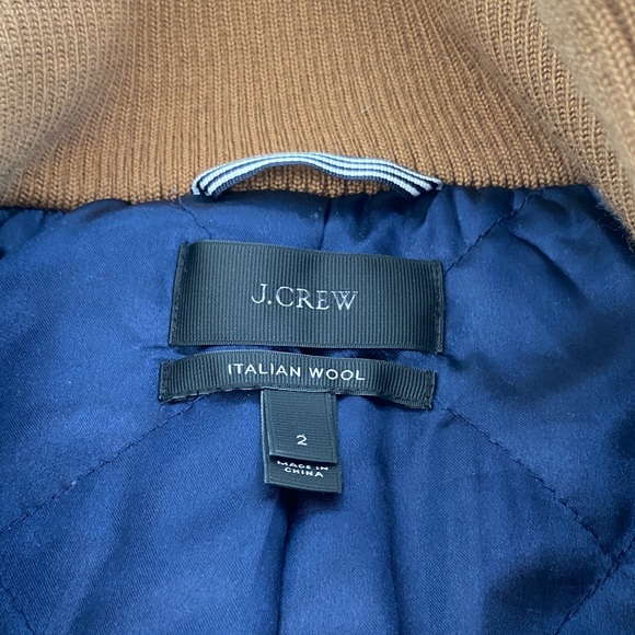 J. Crew Brown Italian Wool Jacket with Navy Lining - Picture 2 of 6